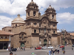 One of the many churches in Cusco´s main plaza.