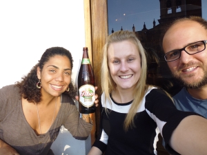 Celebratory beers in Cusco for my birthday.